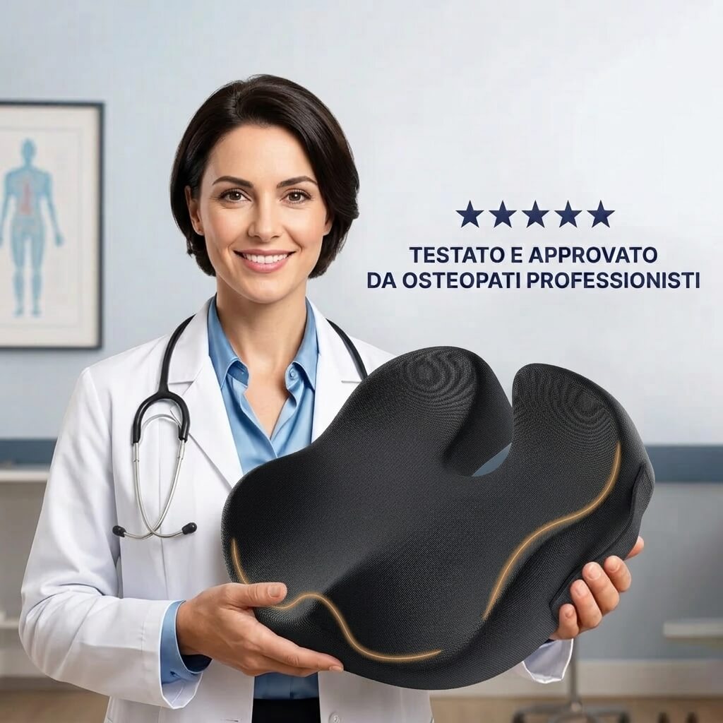 Cuscino Ortopedico Antidolore – Sollievo per Coccige e Zona Lombare